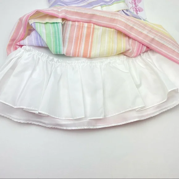 BONNIE JEAN Toddler Little Girls Striped Linen Spring Dress NWT - Picture 7 of 12